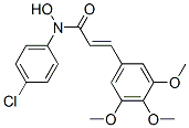 N-(4-クロロフェニル)-N-ヒドロキシ-3-(3,4,5-トリメトキシフェニル)プロペンアミド 化学構造式