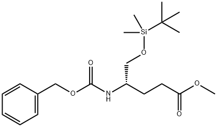 (S)-4-苄氧羰基氨基-5-叔丁基二甲基硅氧基戊酸甲酯,911050-87-8,结构式