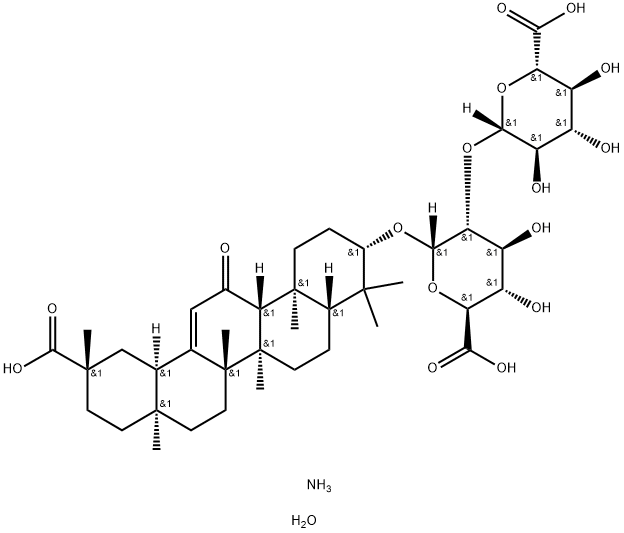 GLYCYRRHIZIC ACID, AMMONIUM SALT, TRIHYDRATE(RG) Structure