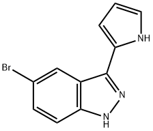 5-ブロモ-3-(1H-ピロール-2-イル)-1H-インダゾール 化学構造式