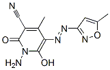 3-Pyridinecarbonitrile,  1-amino-1,2-dihydro-6-hydroxy-4-methyl-5-[(5-methyl-3-isoxazolyl)azo]-2-oxo-  (9CI)|