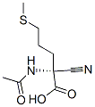 Norvaline,  N-acetyl-2-cyano-5-(methylthio)- Structure