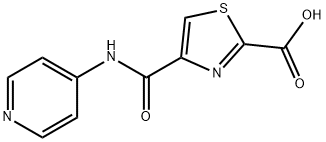 2-Thiazolecarboxylic  acid,4-[(4-pyridinylamino)carbonyl]- Structure