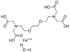 亚乙基双(氧亚乙基次氮基)四乙酸铁(III)盐水合物 结构式