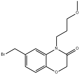 6-(bromomethyl)-4-(3-methoxypropyl)-2H-benzo[b][1,4]oxazin-3(4H)-one Struktur