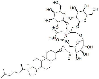 N-(tris((beta-galactopyranosyloxy)methyl)methyl)-N(alpha)-(4-(5-cholesten-3 beta-yloxy)succinyl)glycinamide Structure
