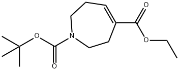 2,3,6,7-四氢-1H-氮杂卓-1,4-二羧酸 1-叔丁酯 4-乙酯, 912444-89-4, 结构式