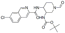 Carbamic  acid,  [4-[[(7-chloro-3-isoquinolinyl)carbonyl]amino]-1-formyl-3-piperidinyl]-,  1,1-dimethylethyl  ester  (9CI) 结构式
