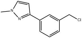 3-(1-Methylpyrazol-3-yl)benzyl chloride Struktur