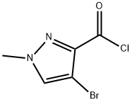 4-ブロモ-1-メチル-1H-ピラゾール-3-カルボニルクロリド 化学構造式