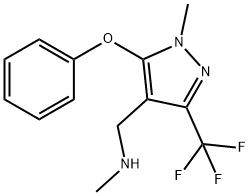N-METHYL-[1-METHYL-5-PHENOXY-3-(TRIFLUOROMETHYL)-1H-PYRAZOL-4-YL]METHYLAMINE|N-甲基-1-(1-甲基-5-苯氧基-3-(三氟甲基)-1H-吡唑-4-基)甲胺
