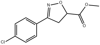 5-Isoxazolecarboxylic acid, 3-(4-chlorophenyl)-4,5-dihydro-, Methyl ester Struktur
