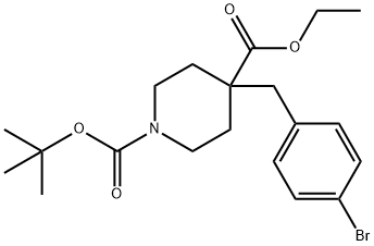 ETHYL N-BOC-4-(4-BROMOBENZYL)PIPERIDINE-4-CARBOXYLATE 化学構造式