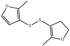 2,3-Dihydro-5-methyl-4-[(2-methyl-3-furanyl)dithio]furan Struktur
