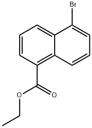 5-ブロモ-1-ナフトエ酸エチル 化学構造式