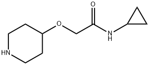 N-CYCLOPROPYL-2-(PIPERIDIN-4-YLOXY)ACETAMIDE Structure