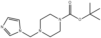 4-IMIDAZOL-1-YLMETHYL-PIPERAZINE-1-CARBOXYLIC ACID TERT-BUTYL ESTER, 912763-05-4, 结构式
