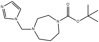4-IMIDAZOL-1-YLMETHYL-[1,4]DIAZEPANE-1-CARBOXYLIC ACID TERT-BUTYL ESTER Struktur