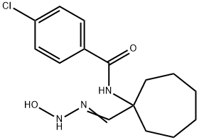 4-CHLORO-N-[1-(N-HYDROXYCARBAMIMIDOYL)-CYCLOHEPTYL]-BENZAMIDE Struktur