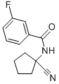 N-(1-CYANO-CYCLOPENTYL)-3-FLUORO-BENZAMIDE Struktur
