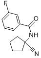 N-(1-CYANO-CYCLOPENTYL)-3-FLUORO-BENZAMIDE 化学構造式