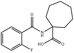 1-(2-FLUORO-BENZOYLAMINO)-CYCLOHEPTANECARBOXYLIC ACID Structure