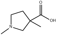 3-DIMETHYLPYRROLIDINE-3-CARBOXYLIC ACID, 912771-28-9, 结构式