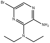 2-アミノ-5-ブロモ-3-(ジエチルアミノ)ピラジン 化学構造式