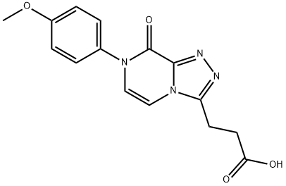 7-(4-Methoxyphenyl)-7,8-dihydro-8-oxo-1,2,4-triazolo[4,3-a]pyrazine-3-propanoic Acid Structure