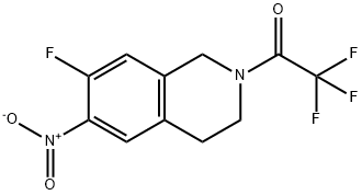 2,2,2-三氟-1-[7-氟-6-硝基-3,4-二氢异喹啉-2(1H)-基]乙酮,912846-65-2,结构式