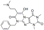 Pyrimido[2,1-f]purine-2,4,8(1H,3H,9H)-trione,  7-[2-(dimethylamino)ethyl]-6-hydroxy-1,3-dimethyl-9-(phenylmethyl)- Structure