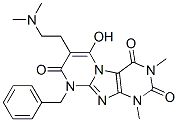 Pyrimido[2,1-f]purine-2,4,8(1H,3H,9H)-trione,  7-[2-(dimethylamino)ethyl]-6-hydroxy-1,3-dimethyl-9-(phenylmethyl)-,91285-23-3,结构式