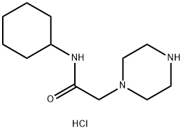 N-cyclohexylpiperazine-1-acetamide monohydrochloride 结构式