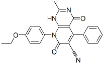 Pyrido[2,3-d]pyrimidine-6-carbonitrile,  8-(4-ethoxyphenyl)-1,4,7,8-tetrahydro-2-methyl-4,7-dioxo-5-phenyl-  (9CI),912966-14-4,结构式