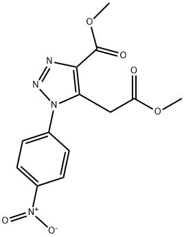 5-(2-甲氧基-2-氧乙基)-1-(4-硝基苯基)-1H-1,2,3-三唑-4-羧酸甲酯 结构式