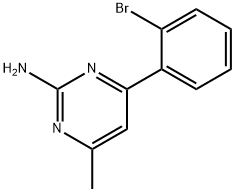 4-METHYL-6-(2-BROMOPHENYL)PYRIMIDIN-2-AMINE 化学構造式