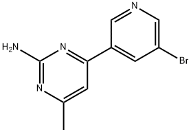 4-(5-BROMOPYRIDIN-3-YL)-6-METHYLPYRIMIDIN-2-AMINE Structure
