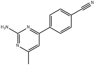4-(2-AMINO-6-METHYLPYRIMIDIN-4-YL)BENZONITRILE 结构式