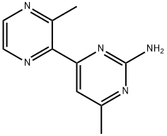 4-(3-METHYLPYRAZIN-2-YL)-6-METHYL-PYRIMIDIN-2-AMINE,913322-77-7,结构式