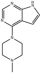 4-(4-METHYL-1-PIPERAZINYL)-1H-PYRROLO[2,3-D]PYRIMIDINE 化学構造式