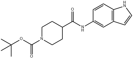 5-[1-(tert-butoxycarbonyl)piperidine-4-carbonylamino]indole Structure