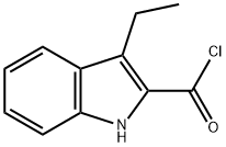 Indole-2-carbonyl chloride, 3-ethyl- (7CI),91348-90-2,结构式
