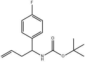 tert-butyl (1-(4-fluorophenyl)but-3-en-1-yl)carbamate Structure