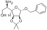 苄基5-氨基-5-脱氧-2,3-O-异亚丙基-Α-D-呋喃甘露糖苷,91364-19-1,结构式