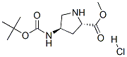 (2S,4R)-4-BOC-AMINO PYRROLIDINE-2-CARBOXYLIC ACID METHYLESTER-HCL Structure