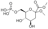 Methyl(methyl3-deoxy-D-arabino-hept-2-ulopyranosid)onate-7-phosphate 结构式