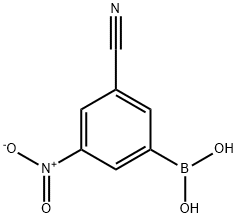 3-氰基-5-硝基苯基硼酸, 913835-33-3, 结构式