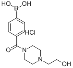 4-(4-(2-羟基乙基)哌嗪-1-羰基)苯基硼酸,913835-44-6,结构式