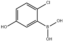 2-氯-5-羟基苯基硼酸 结构式