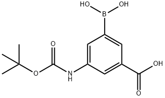 3-(N-BOC-氨基)-5-羧基苯基硼酸, 913835-72-0, 结构式